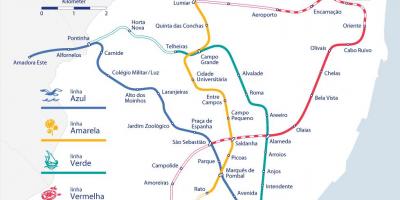 Лиссабон железнодорожные вокзалы карте