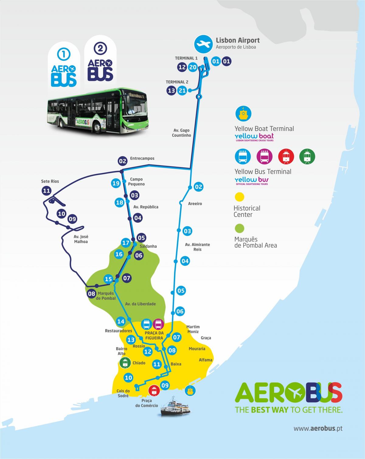 аэропорт Лиссабон карта автобусных маршрутов