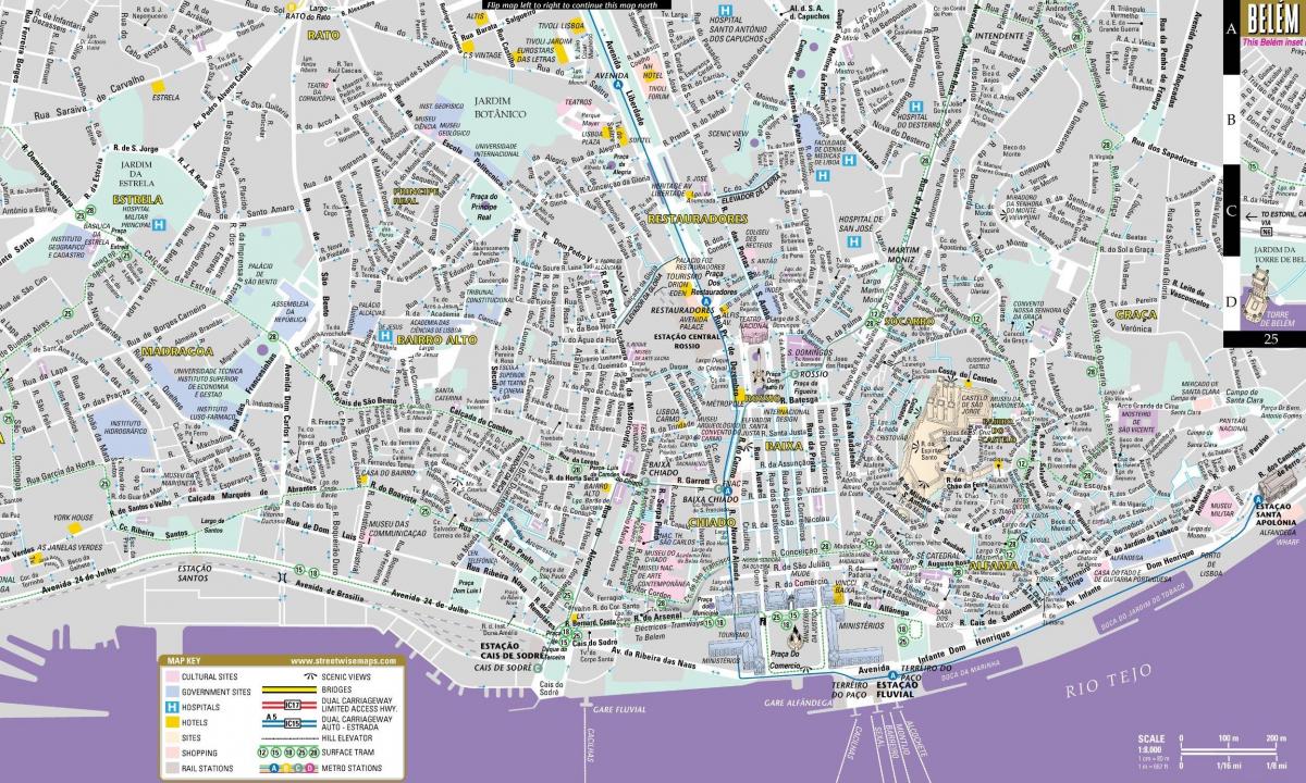 центр города Лиссабон карта