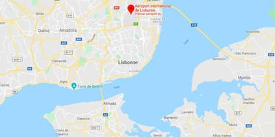 Лиссабон расположение аэропорта карте