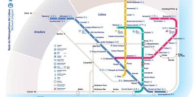 Карта метро Лиссабона