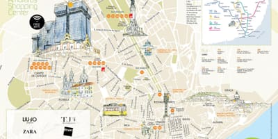 Карта центра Лиссабона Португалия