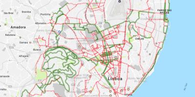 Карта Лиссабона на велосипеде