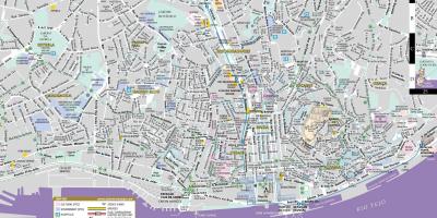 Центр города Лиссабон карта